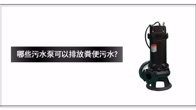 哪些污水泵可以排放糞便污水？