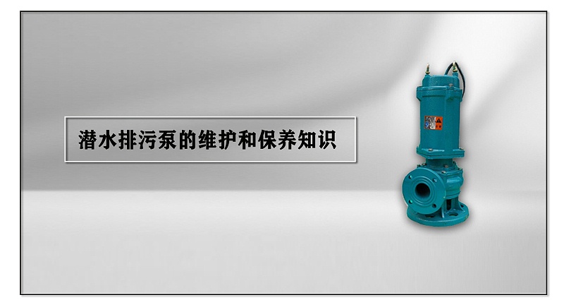 潛水排污泵的維護和保養(yǎng)知識